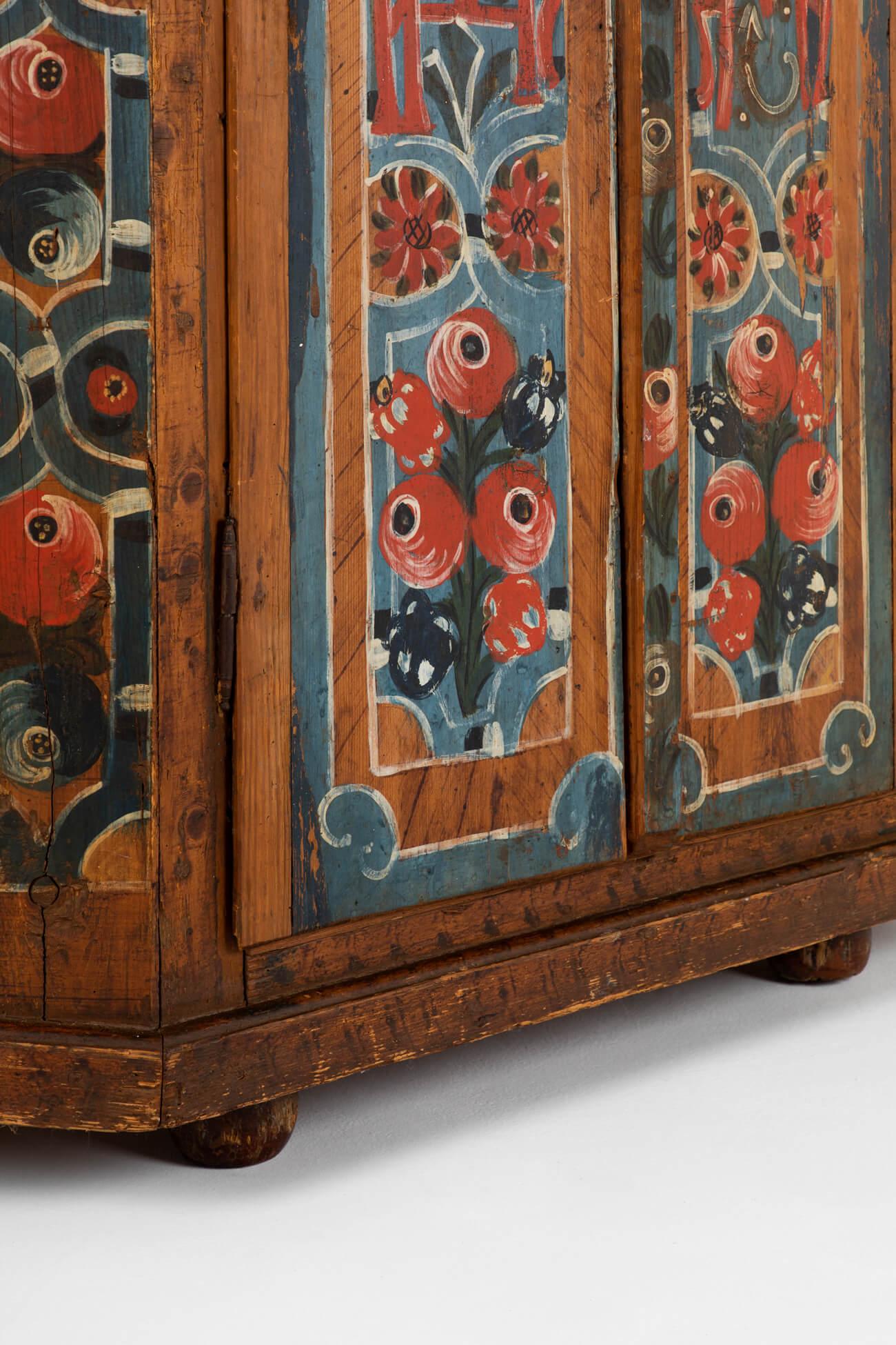 Eastern European Folk Art Marriage Cupboard 1