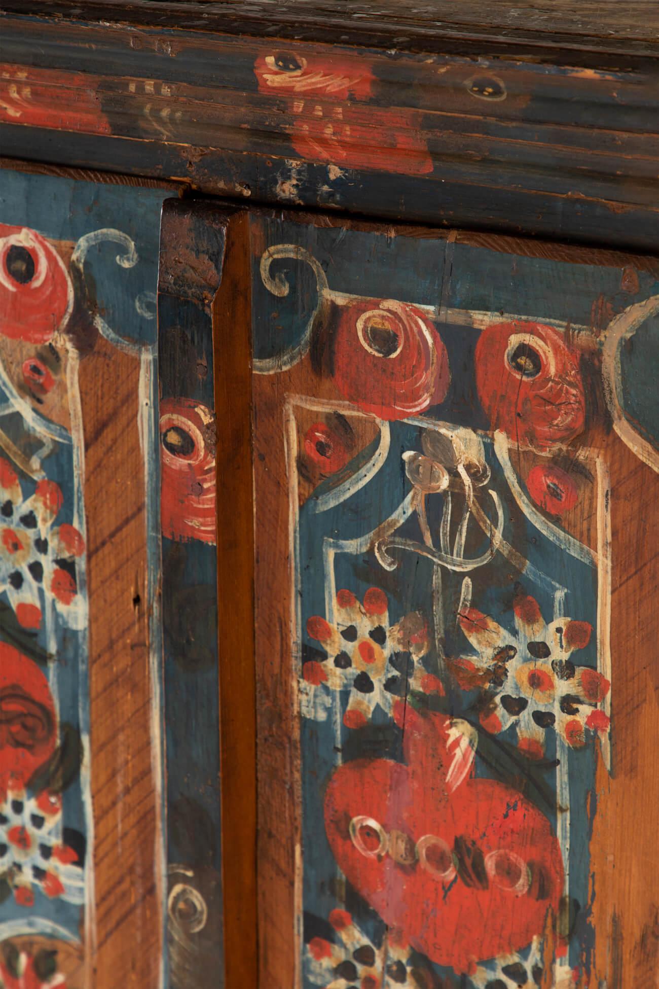 Eastern European Folk Art Marriage Cupboard 2