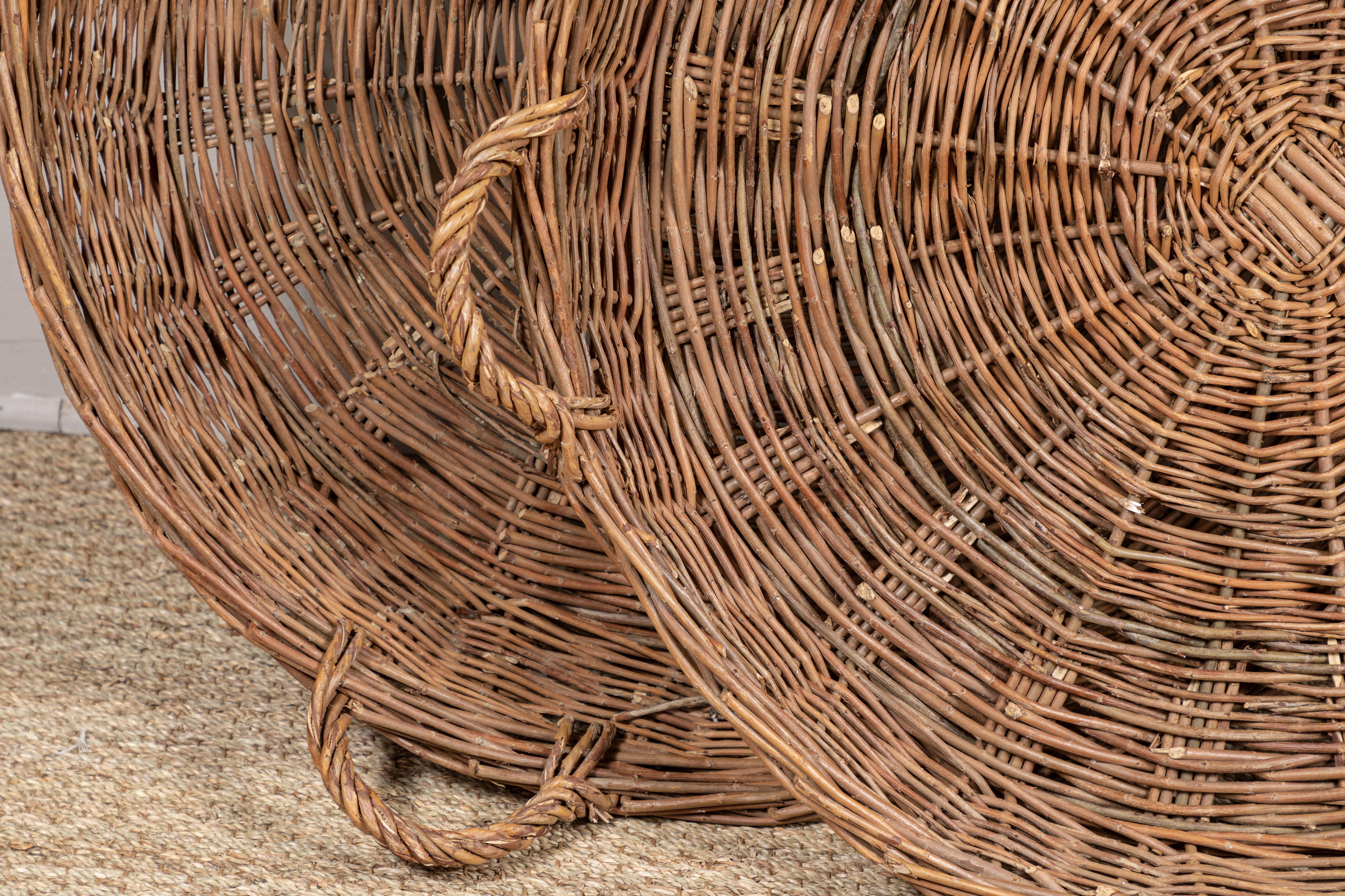 Woven Eastern European Grain Baskets For Sale