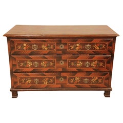 Eastern European Painted Three Drawer Chest