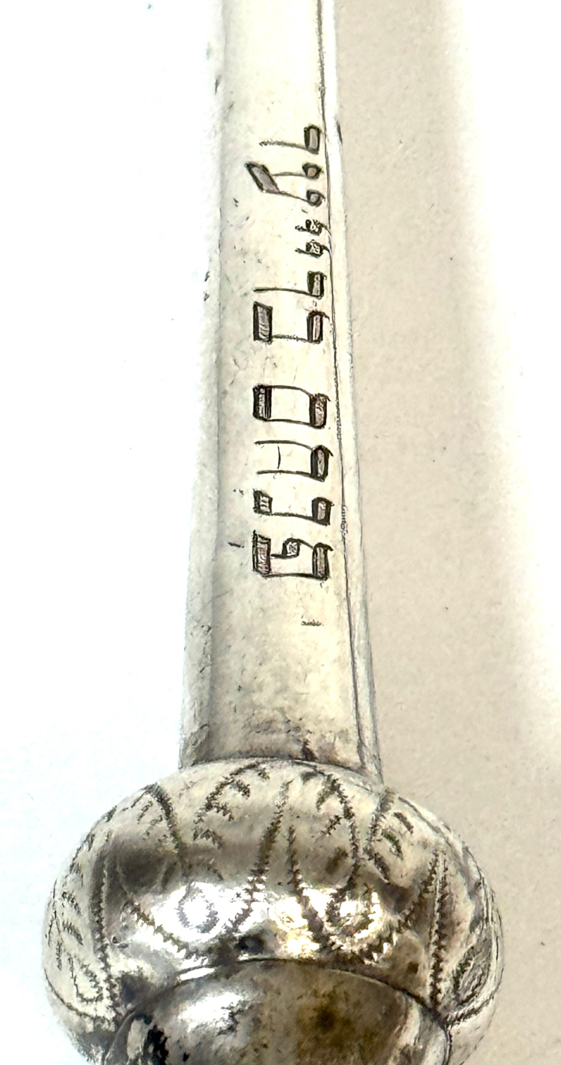 Puntatore per Torah (Yad) in argento dell'Europa orientale con iscrizione in ebraico, 1880-1920 in vendita 8