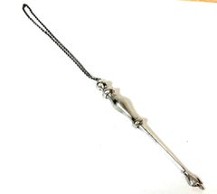 Eastern European Silver Torah Pointer (Yad) with Hebrew Inscription, 1880-1920