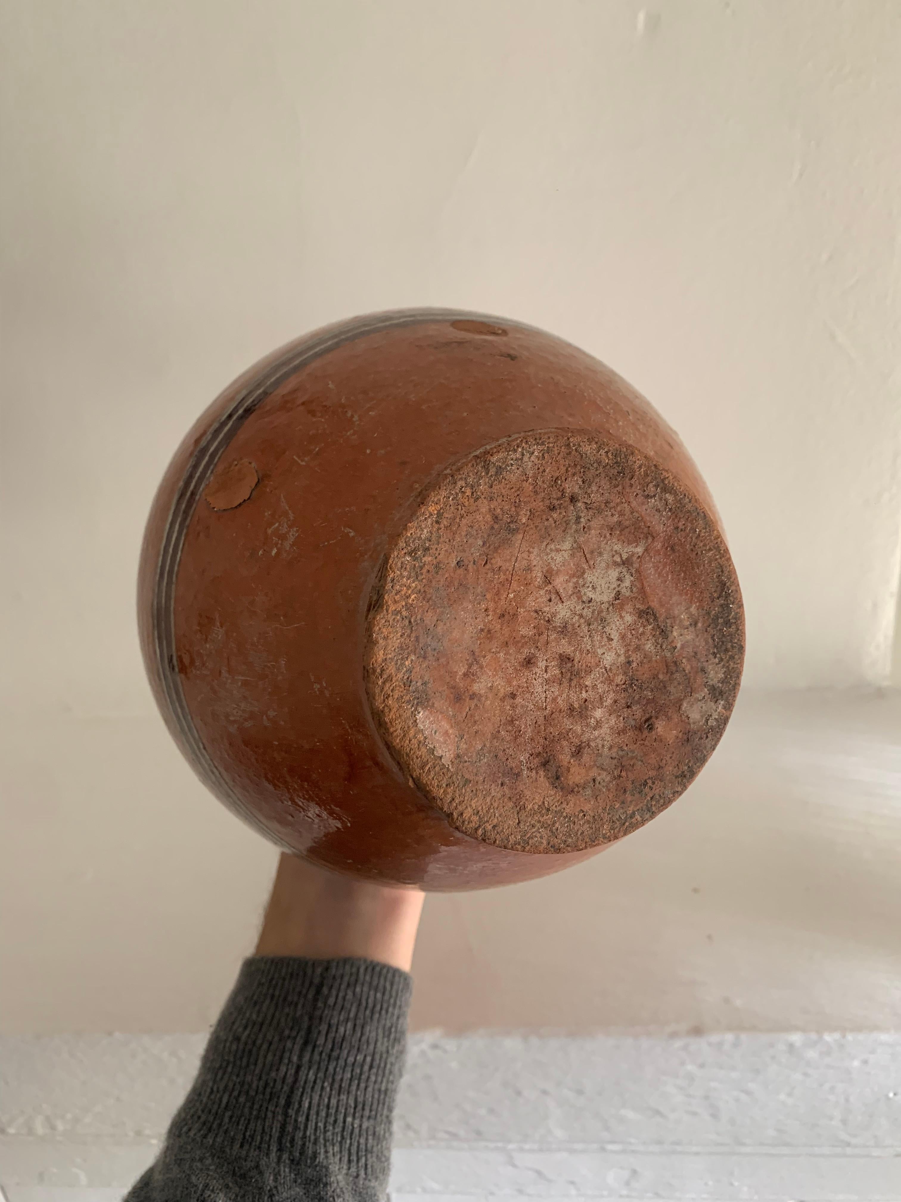 20th Century Eastern European Slip-Decorated Earthenware Jug, Hungary or Romania, Early 20th For Sale