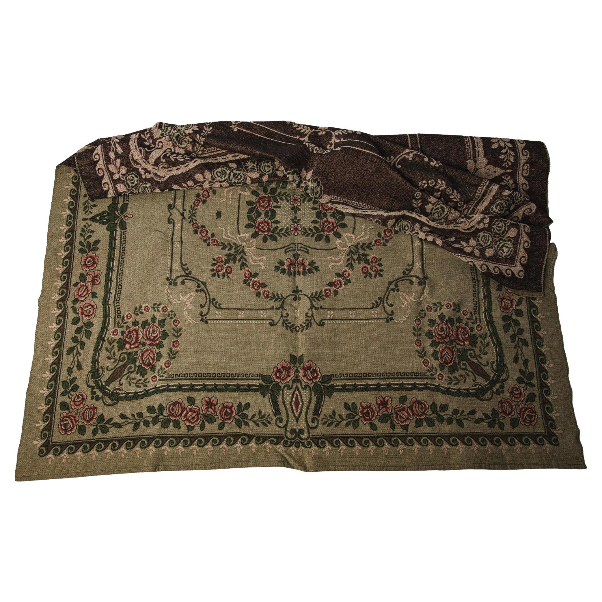 Eastern European Vintage Textile Tapestry Bedspread, Multicolor, 1950s