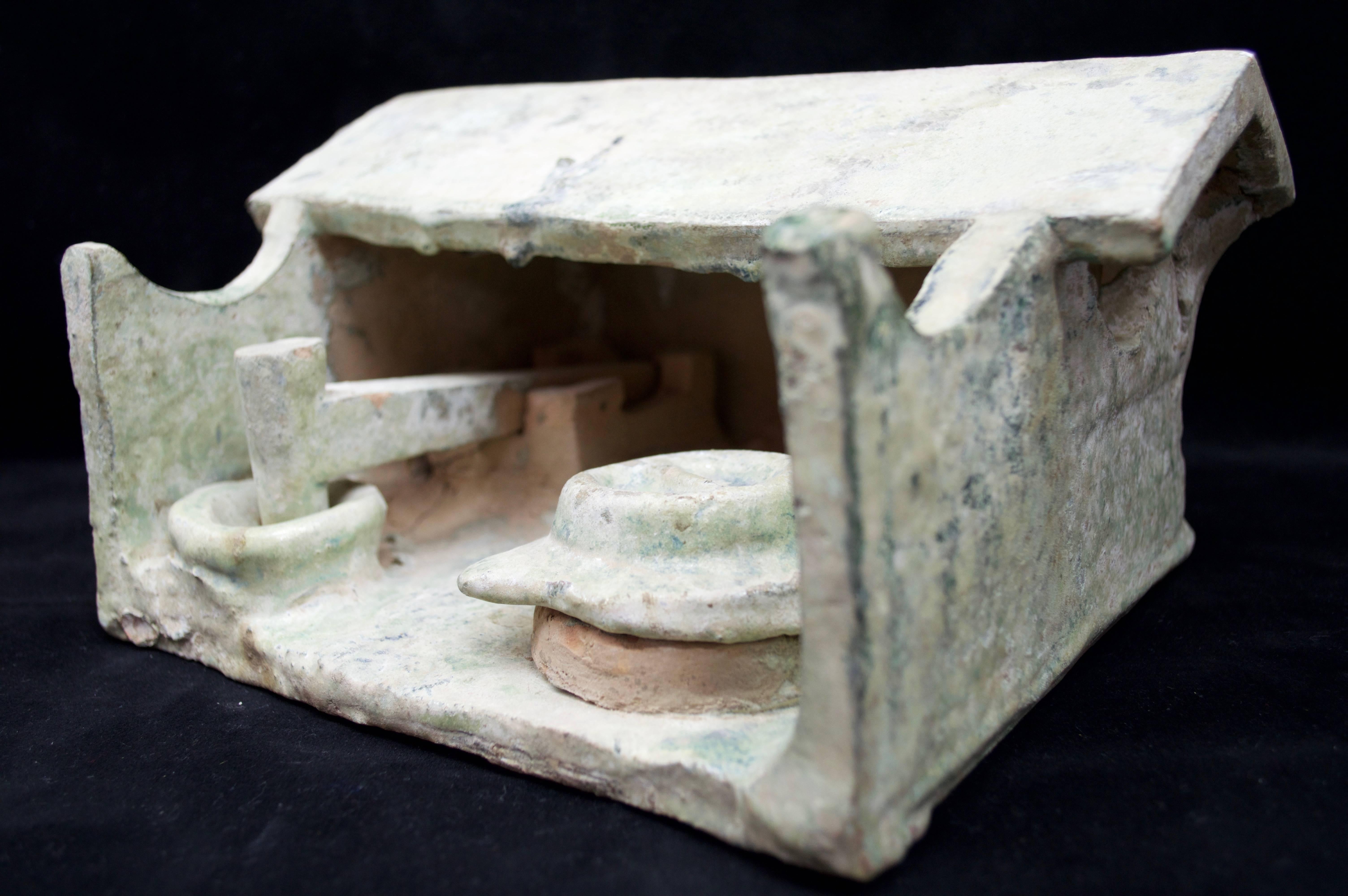 Chinese Eastern Han Dynasty Terracotta Barn Workshop, China '206BC - 220AD'  Ex-Museum For Sale