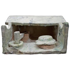 Terrakotta-Scheune aus der östlichen Han Dynasty, China '206BC - 220AD'  Ex-Museum