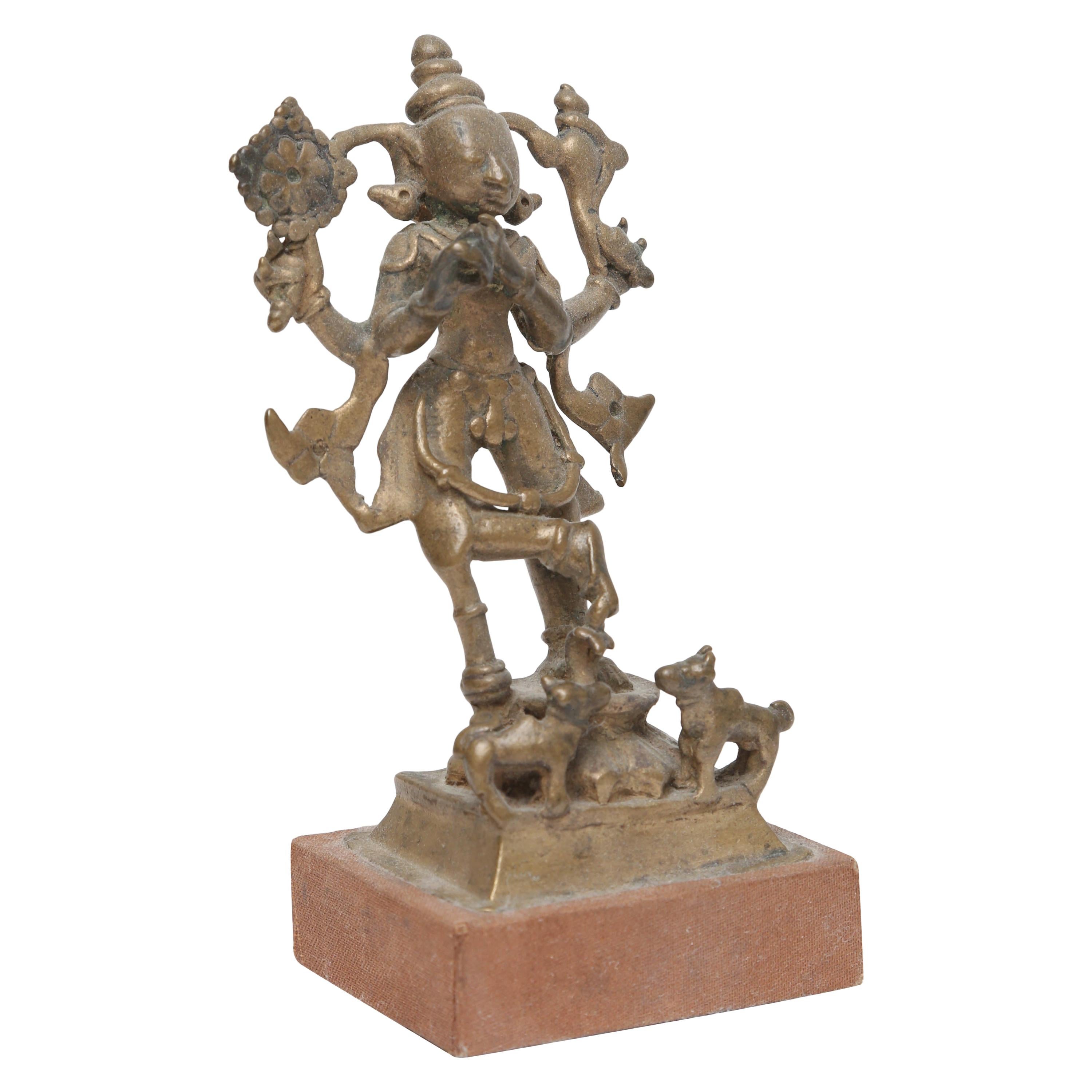 Ostasiatische Messingfigur der Venugopala aus Ostindien, 17.-18. Jahrhundert