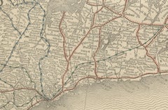 Eastern Ontario Antique Map c.1888 – The Heartland Province, Railroads