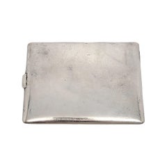 Eastern Sterling Co ESCO Sterling Silver 14K Gold Inlay Cigarette Case