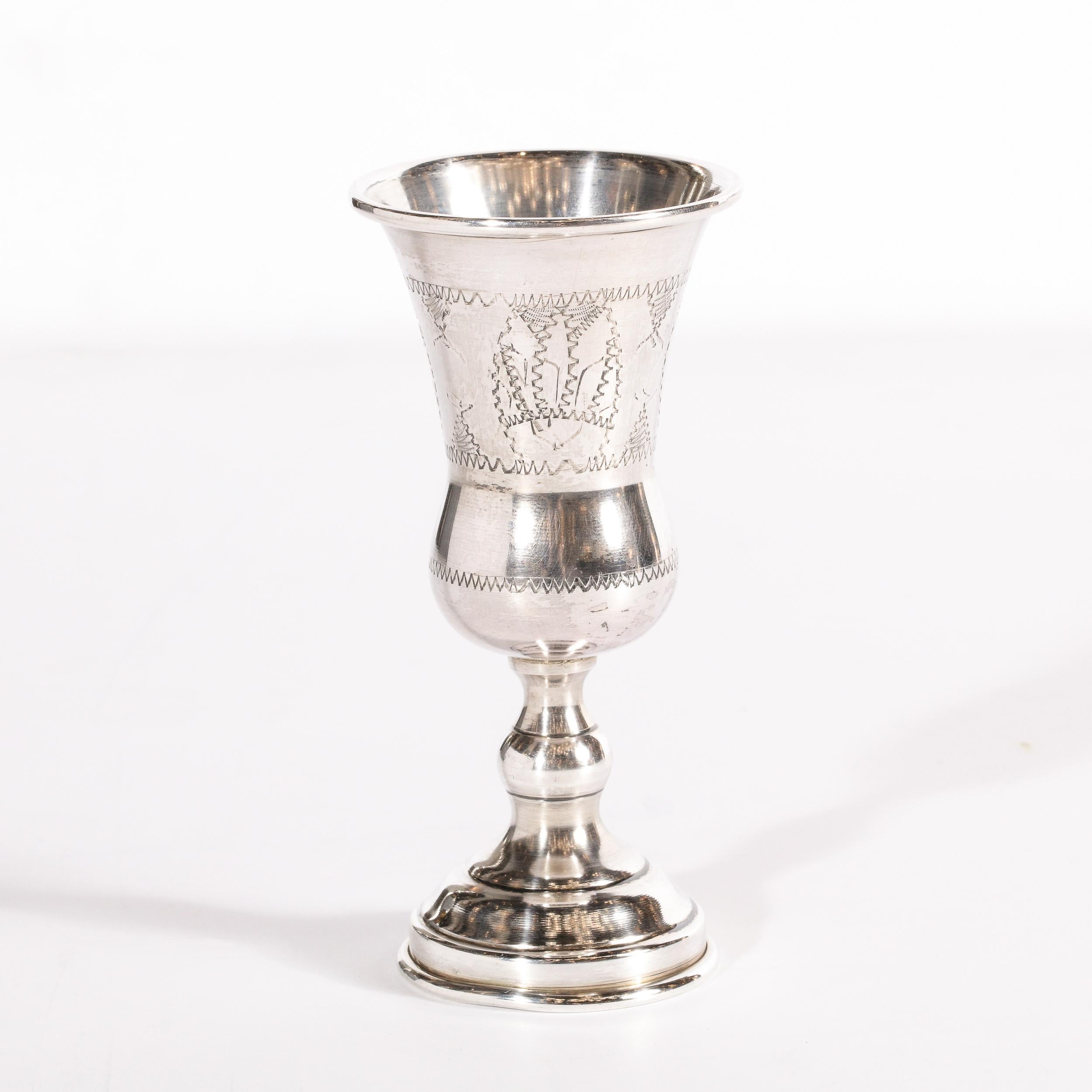 Eastern Sterling Company .925 Sterling Silver Vermeil Kiddush Goblet Cup 4