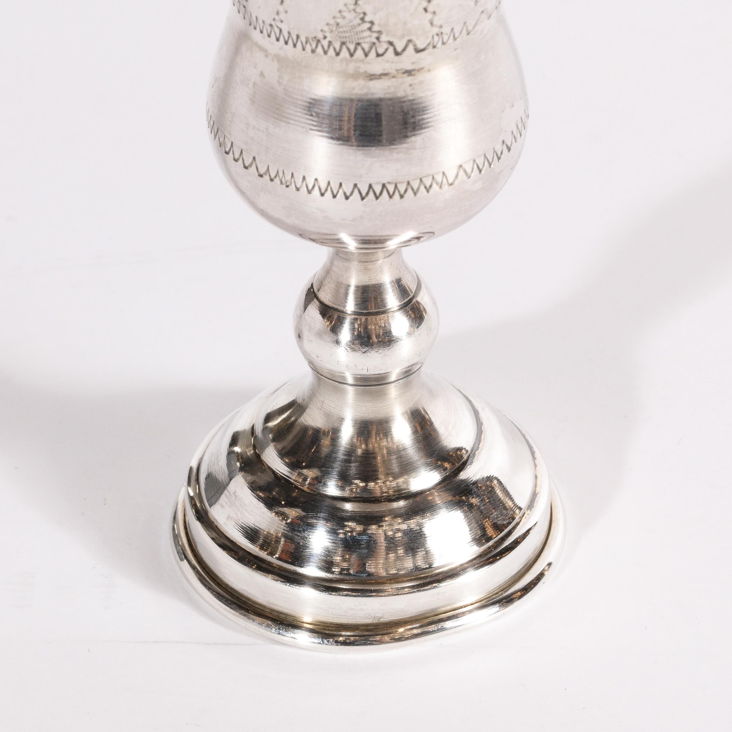 Eastern Sterling Company .925 Sterling Silver Vermeil Kiddush Goblet Cup 5