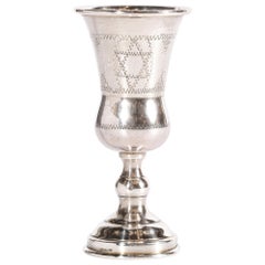 Vintage Eastern Sterling Company .925 Sterling Silver Vermeil Kiddush Goblet Cup