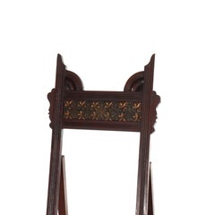 Eastlake Aesthetic Nussbaum Künstler Staffelei vergoldet floralen Highlights C1870