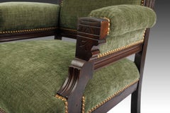 Eastlake Armchair, Late 19th Century, Restored Luxury Seating: The Juniper Crest