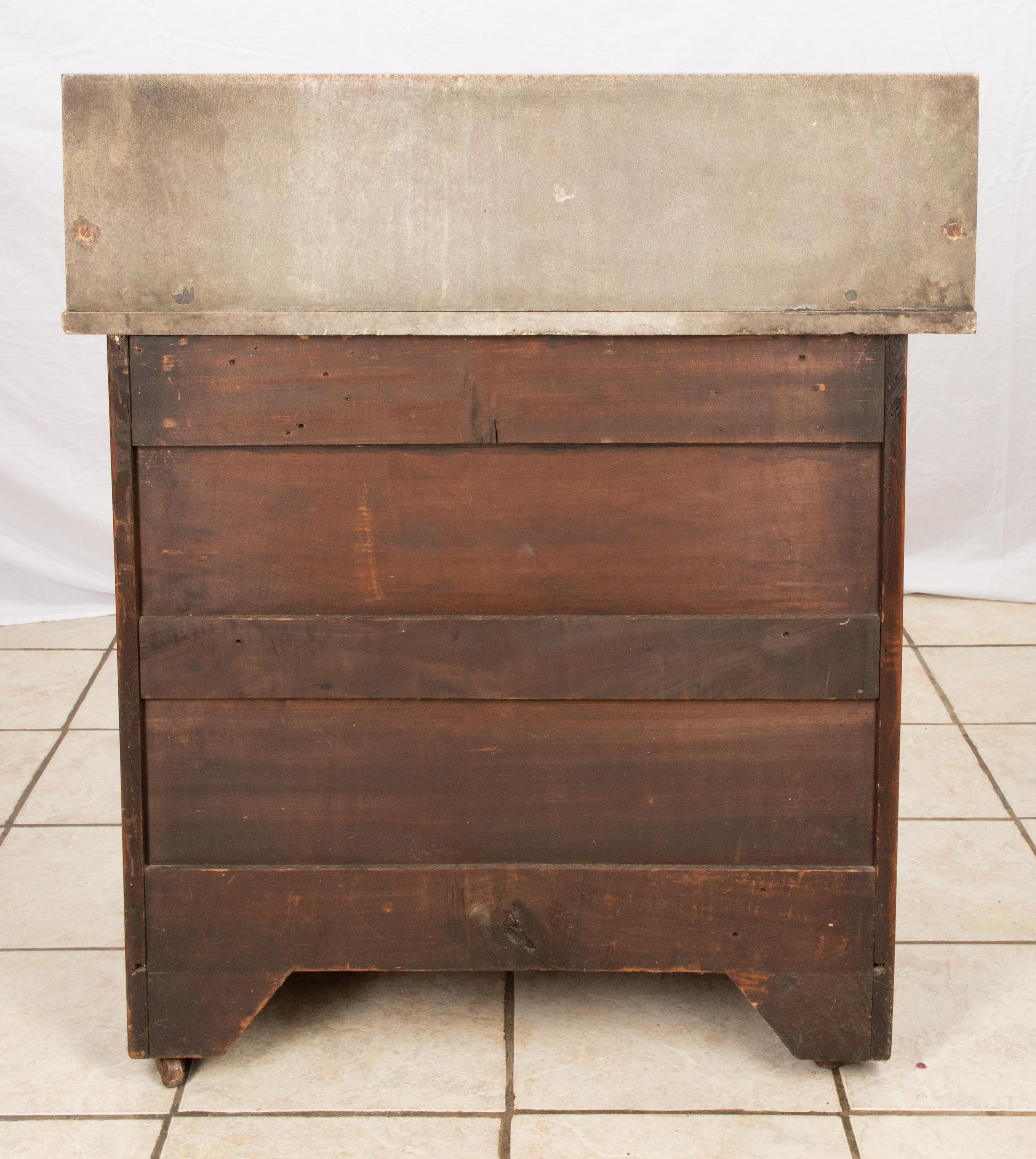 Victorian Eastlake Blush Marble-Top Wash Stand