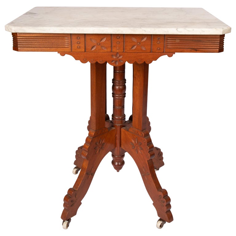 Eastlake marble top sale table