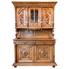 Eastlake Carved Oak Buffet