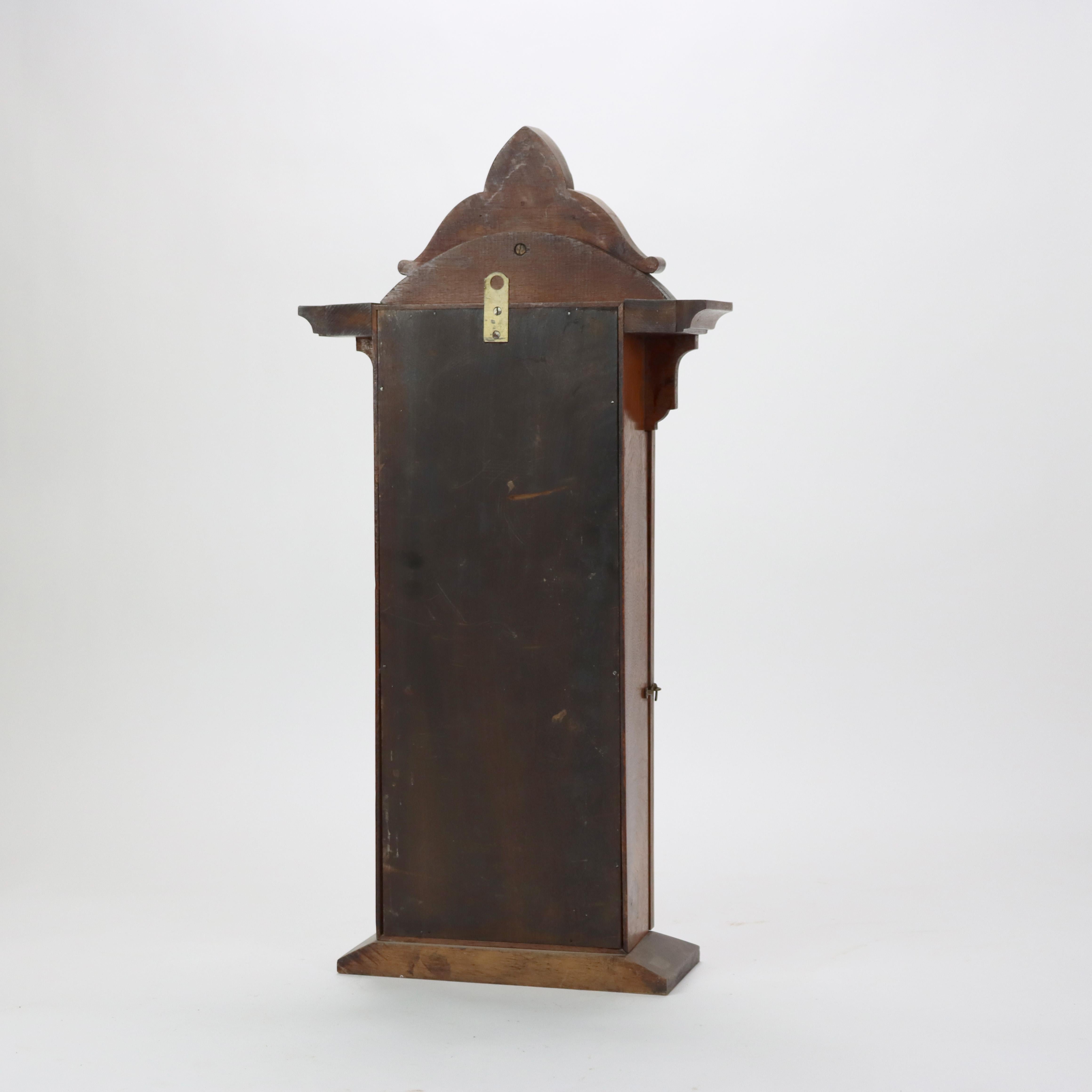 Eastlake Carved Walnut Mantle Clock C1890 For Sale 3
