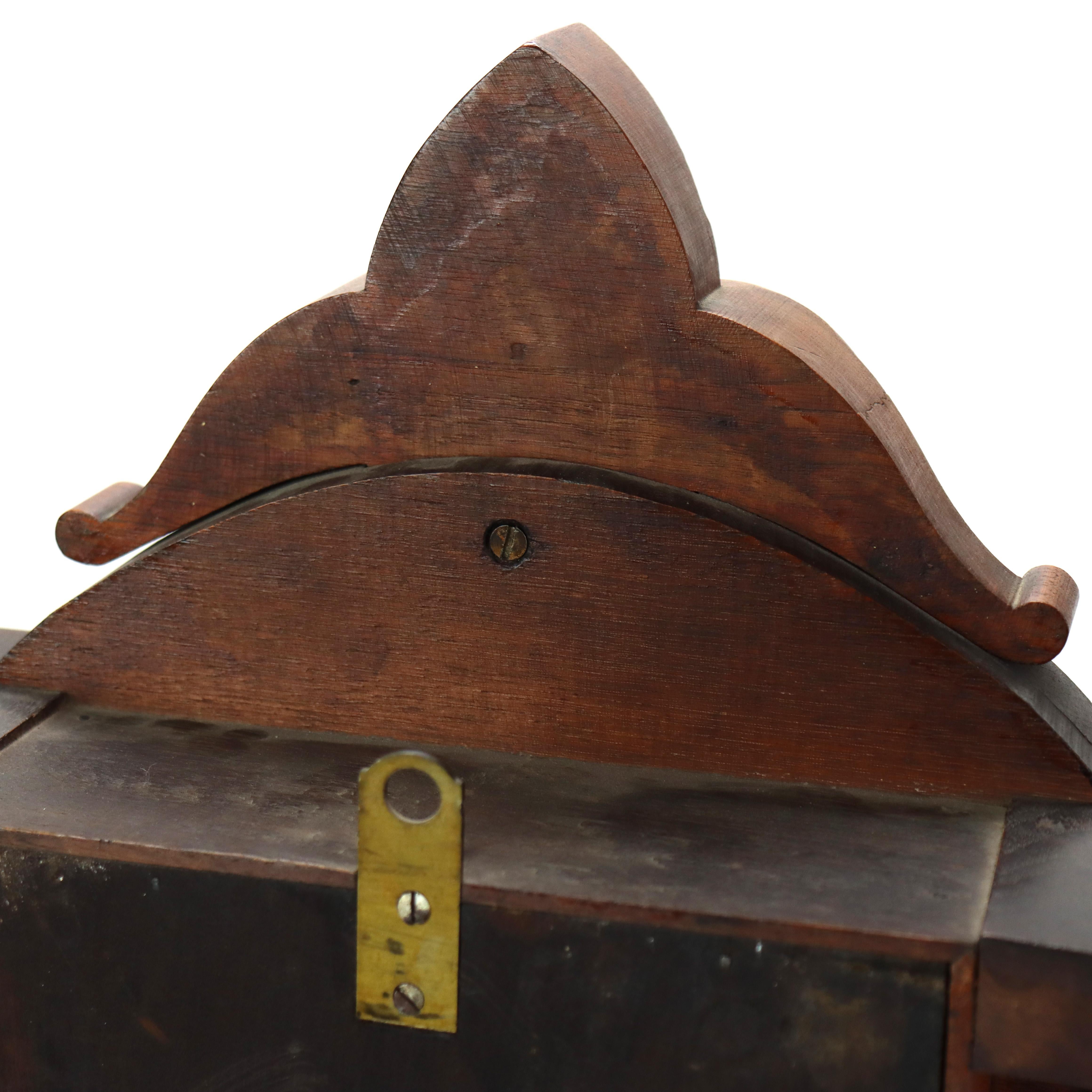 Eastlake Carved Walnut Mantle Clock C1890 For Sale 4