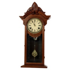 Eastlake geschnitzt Nussbaum Mantle Uhr C1890