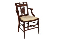 Eastlake Needlepoint Accent Chair