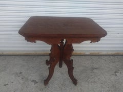 Eastlake Pedestal Base Side Table