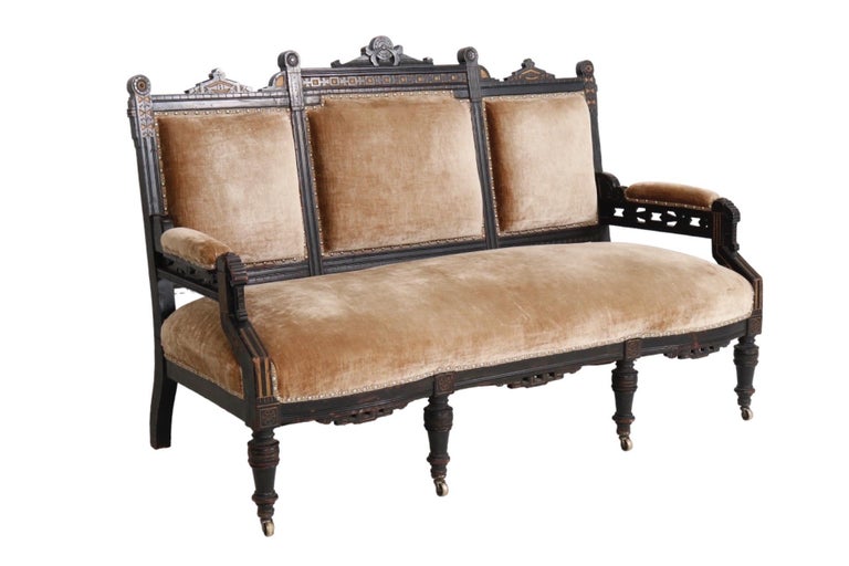 Eastlake Period Three Seat Settee For Sale at 1stDibs