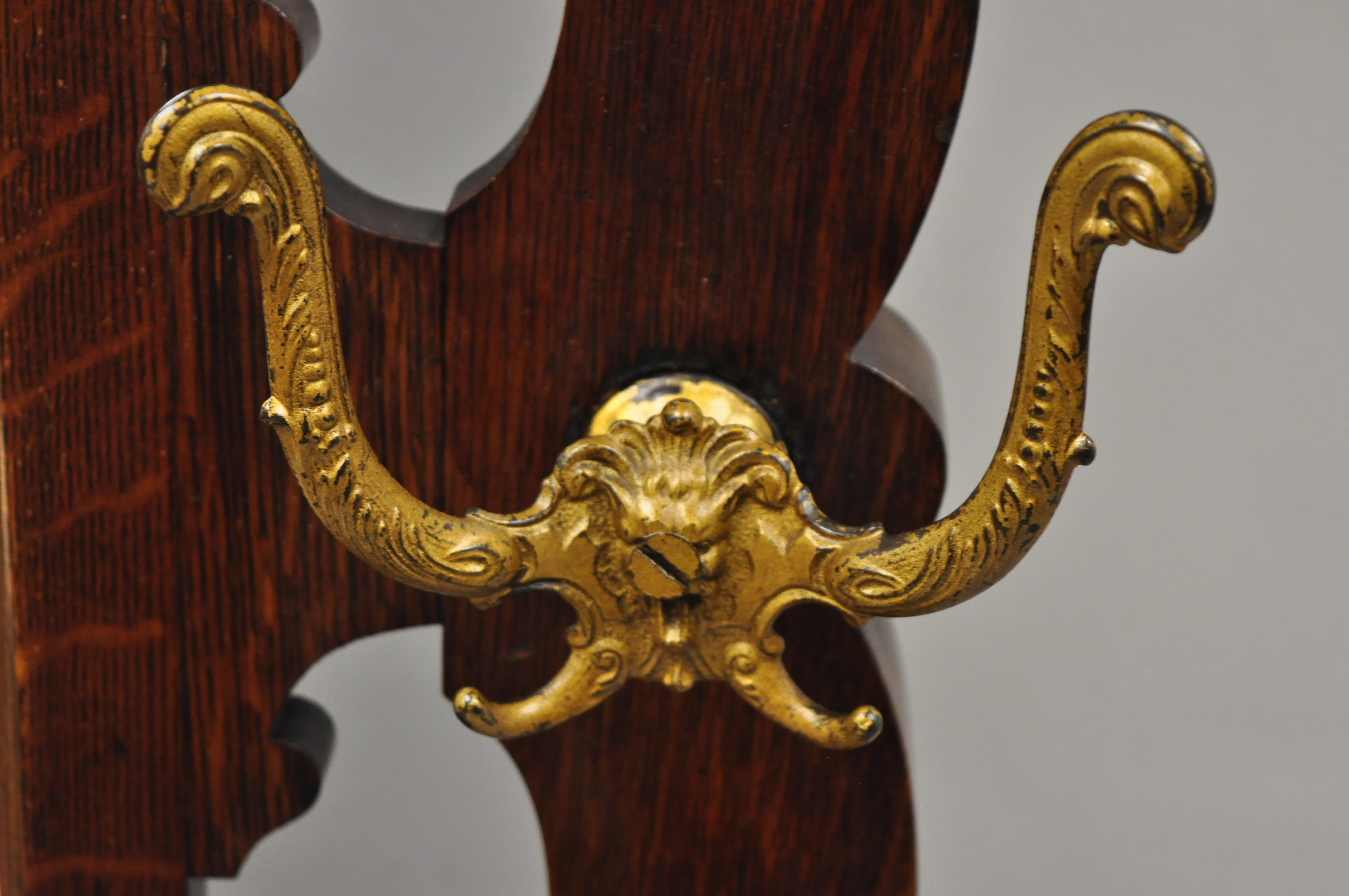 Antique Style Hall Tree Hook – Wall Mount Closet Hook, Antique Copper Finish (Single)