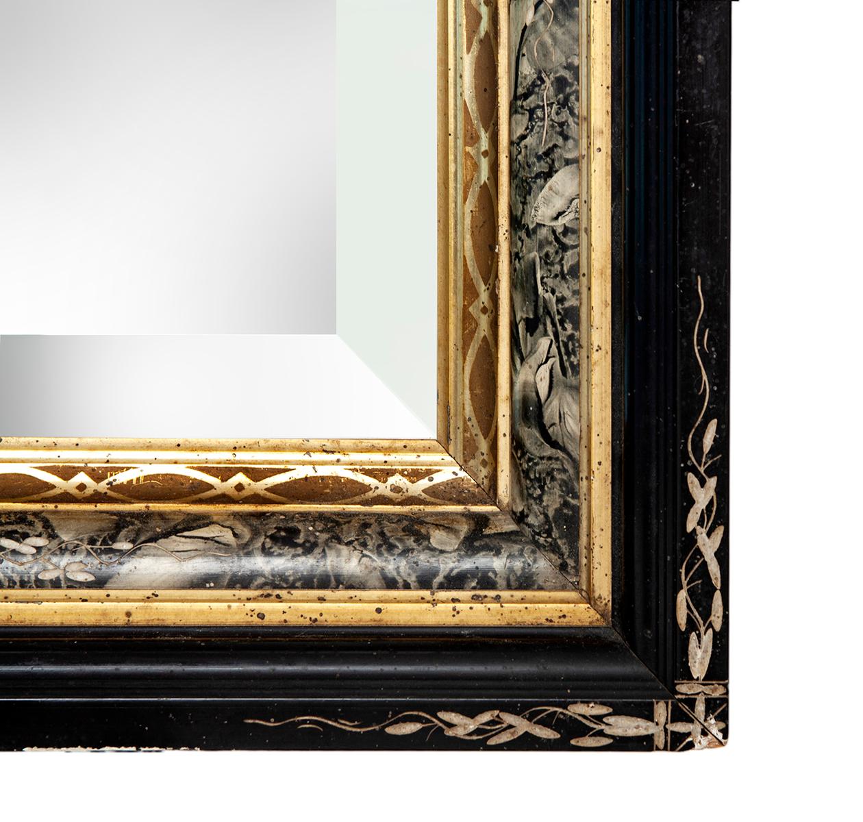 black and gold mirrors