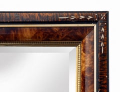 Eastlake Victorian Marblized Brown Beveled Mirror