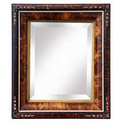 Specchio smussato Eastlake Victorian Marblized Brown