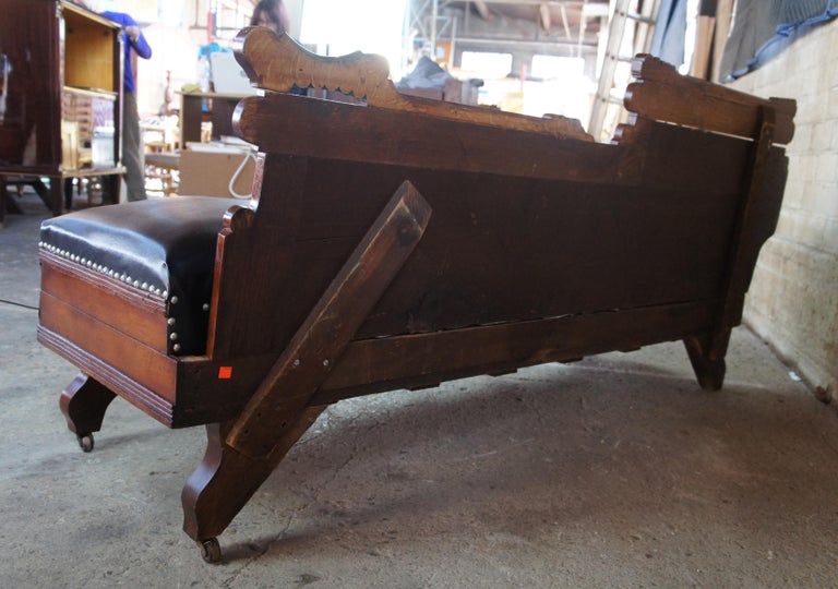 Antique fainting couch with sale fold out bed
