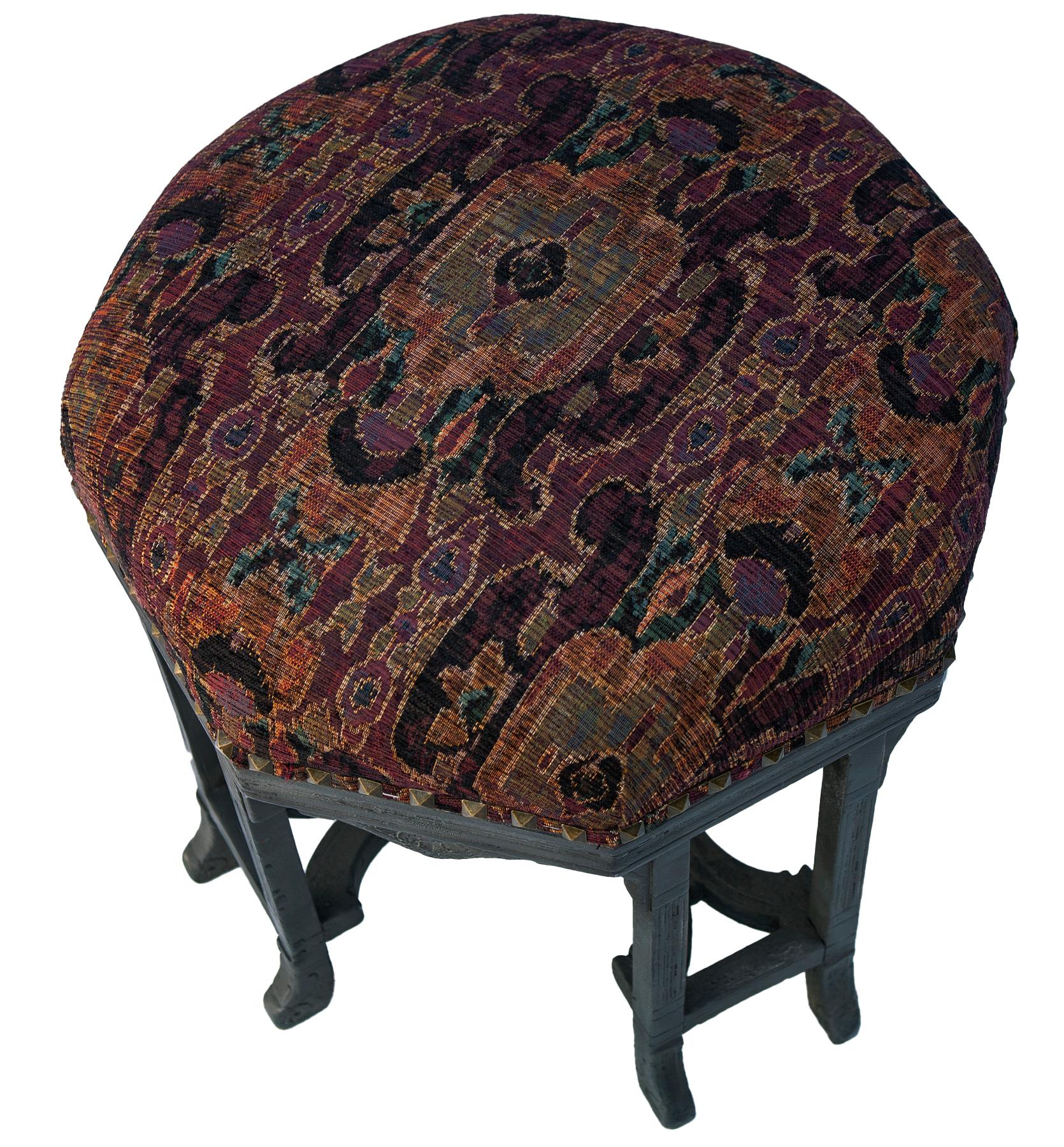 Fait main Tabouret/Ottoman octogonal victorien Eastlake en vente