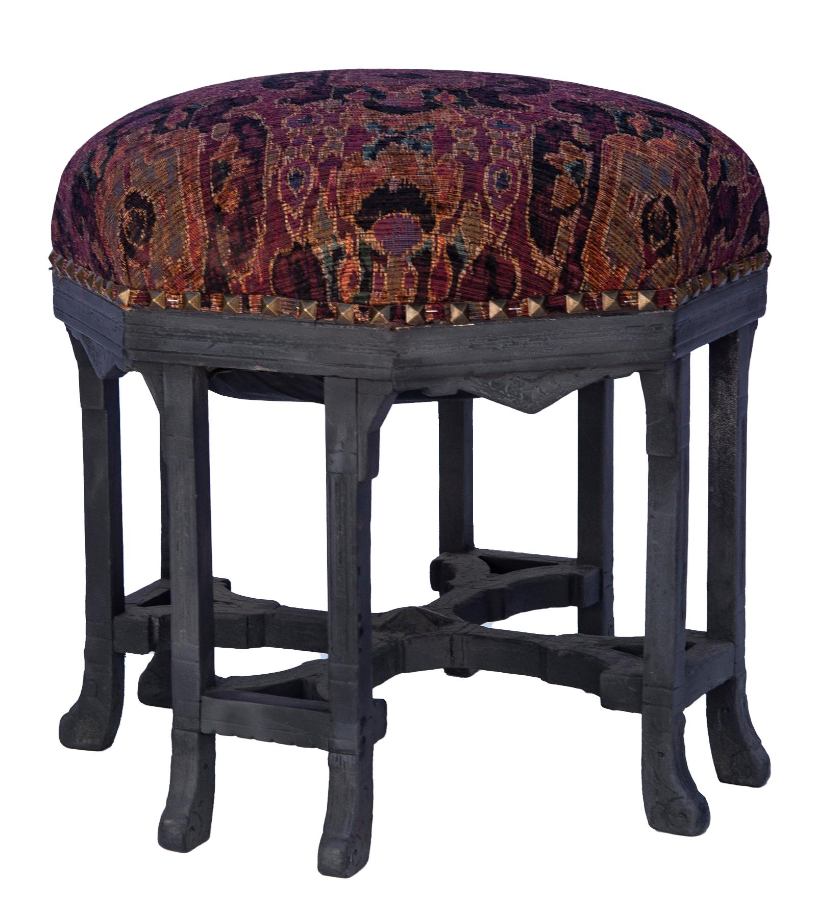 Tabouret/Ottoman octogonal victorien Eastlake Bon état - En vente à Malibu, CA