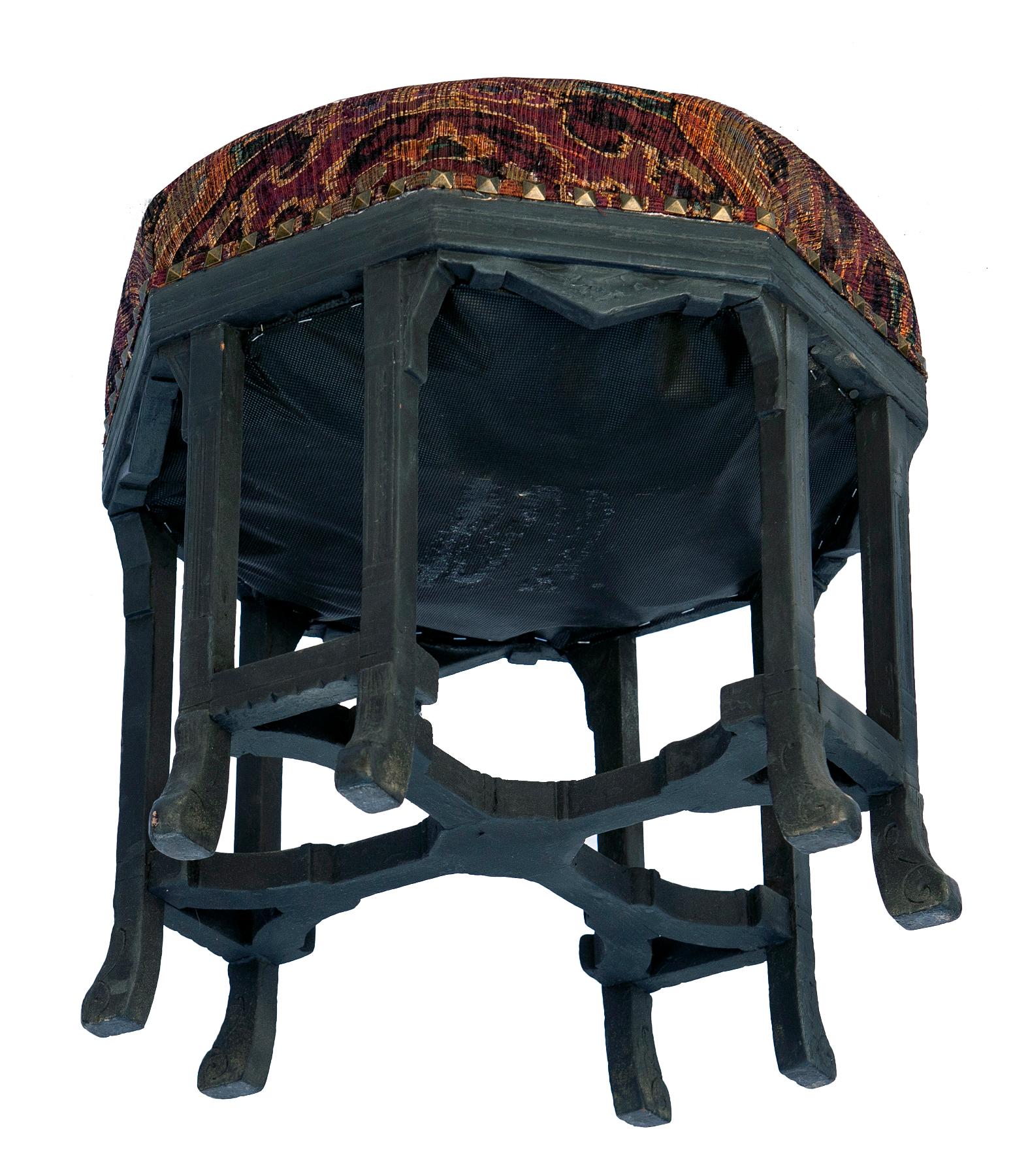 Tabouret/Ottoman octogonal victorien Eastlake en vente 2