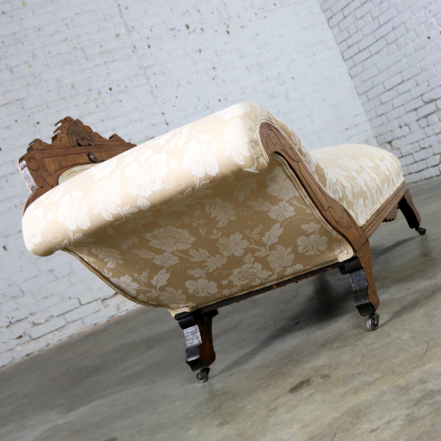 Tissu d'ameublement Eastlake Victorian Récamier Daybed Chaise Fainting Couch