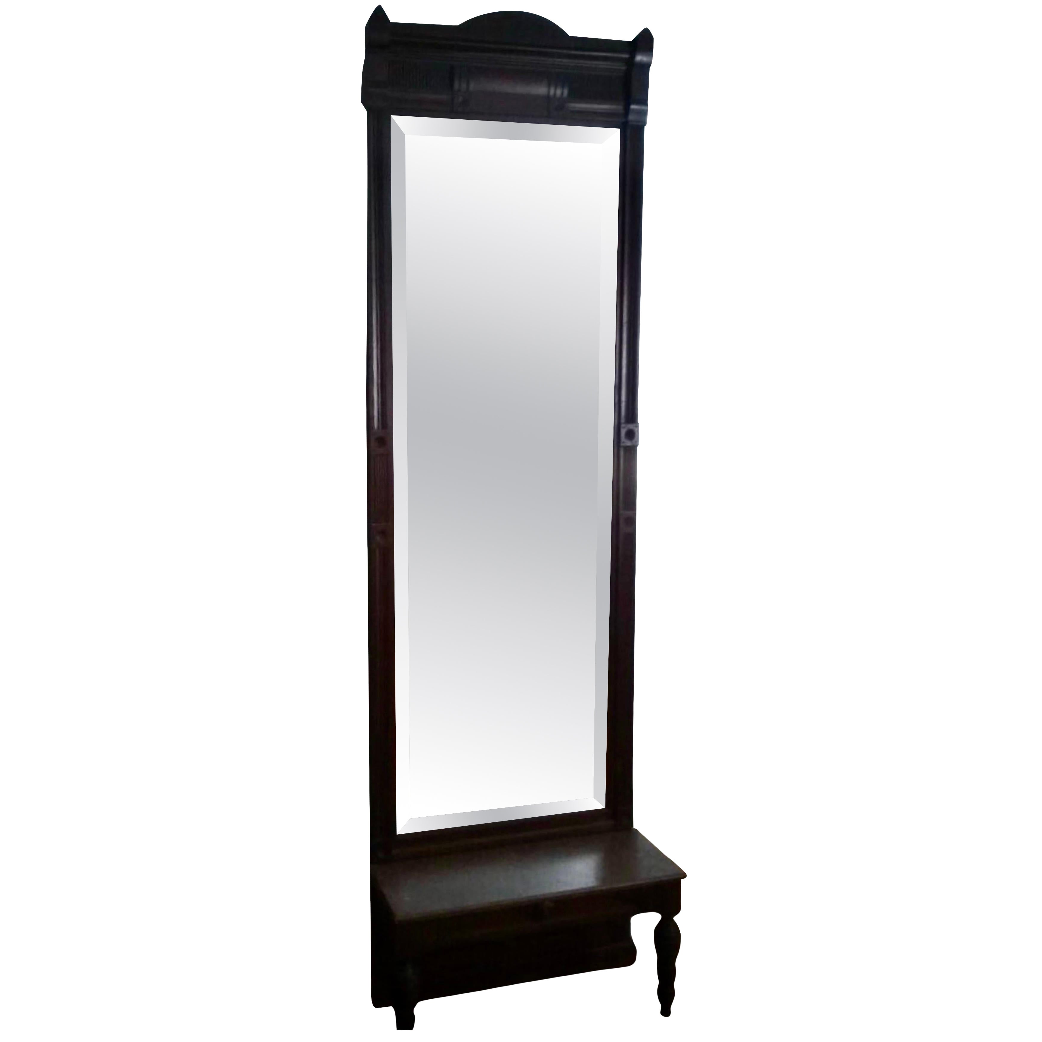 Eastlake Victorian Walnut PIer Mirror For Sale