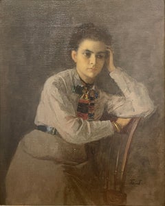 "Adelaide" Eastman Johnson,  Portrait du célèbre peintre américain de genre