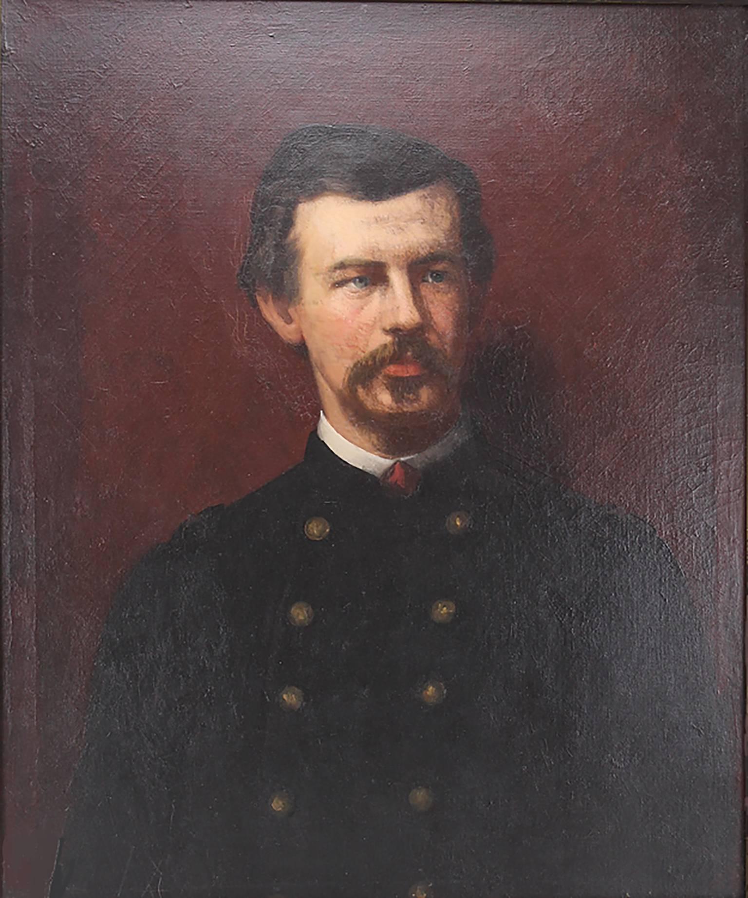 Das außergewöhnliche Porträt des Bürgerkriegssoldaten Robert Shaw aus dem 19. Jahrhundert von Eastman Johnso – Painting von Eastman Johnson