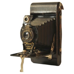 Antique Eastman Kodak Co No. 1 Pocket Kodak Jr 120 Roll Film Folding Bellow Camera 1910