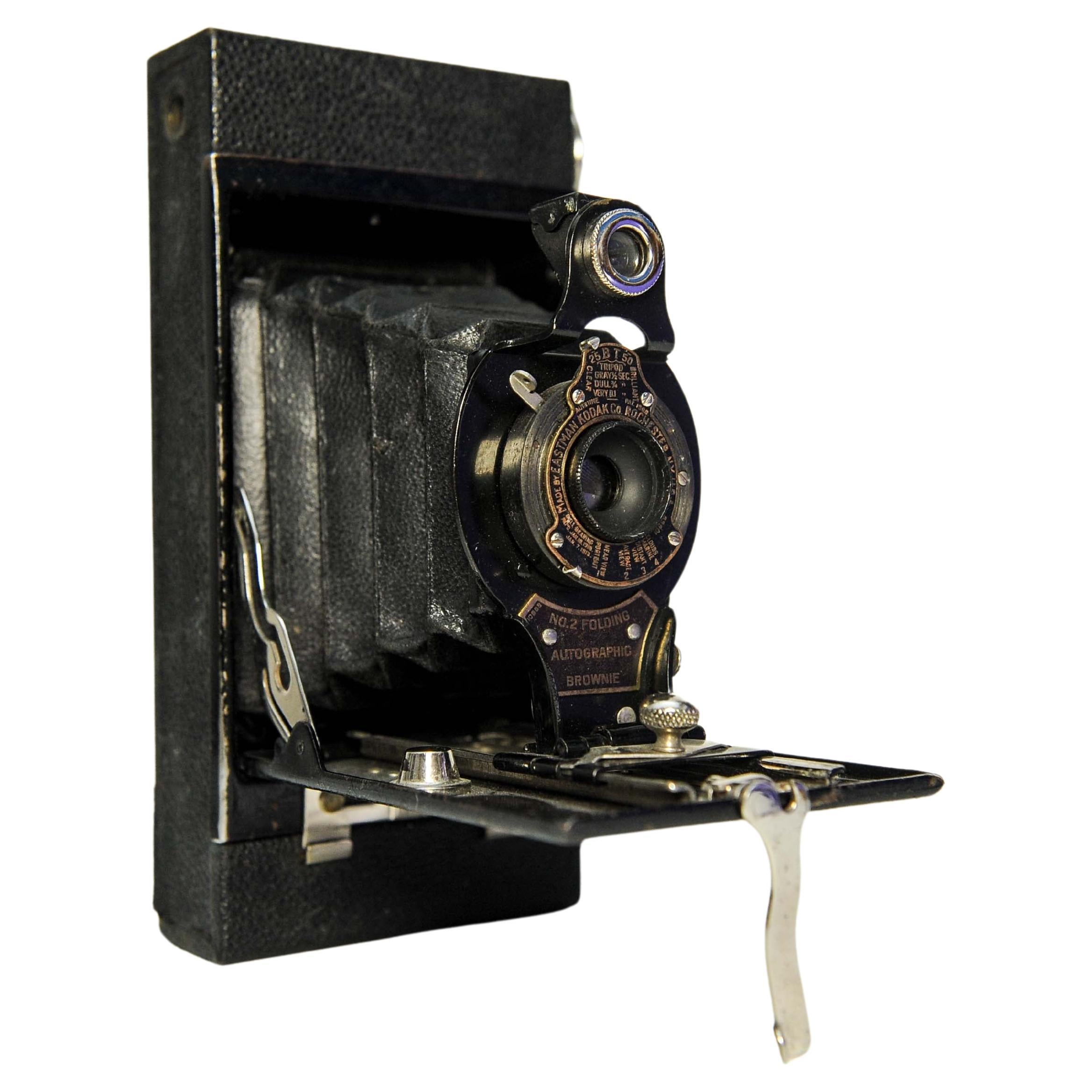 Art déco Eastman Kodak Co No. 2 Folding Autographic Brownie Folding Below Camera Eastman