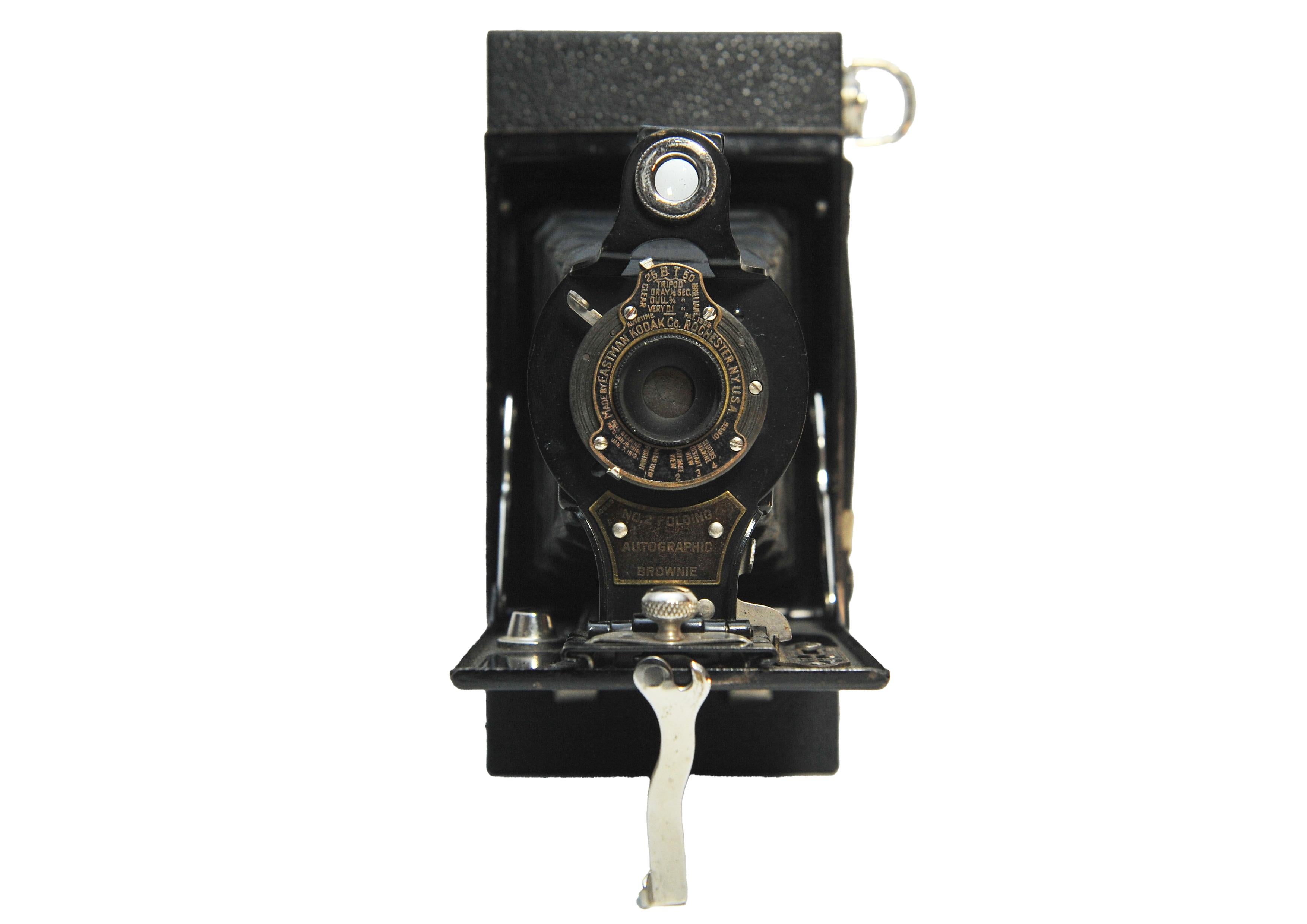 Eastman Kodak No 2 Klappbare Autogrammierte Brownie 120 Filmkissen Kamera 1910er Jahre (Art déco)