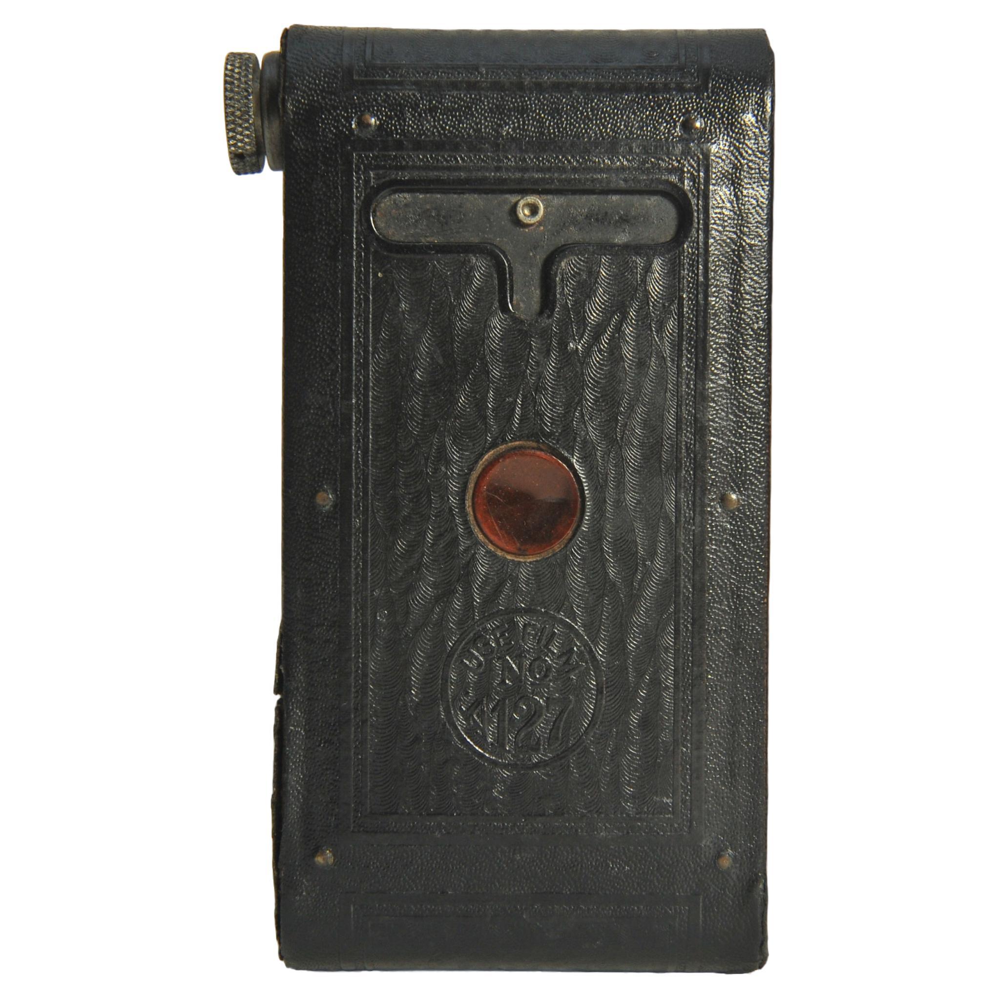 Art Deco Eastman Kodak Vest Pocket Model B 127 Film Folding Camera With Original Box 1925 For Sale