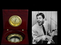 Easton Clock & Compass in Wood box - Owned & Used by Jerry Lewis