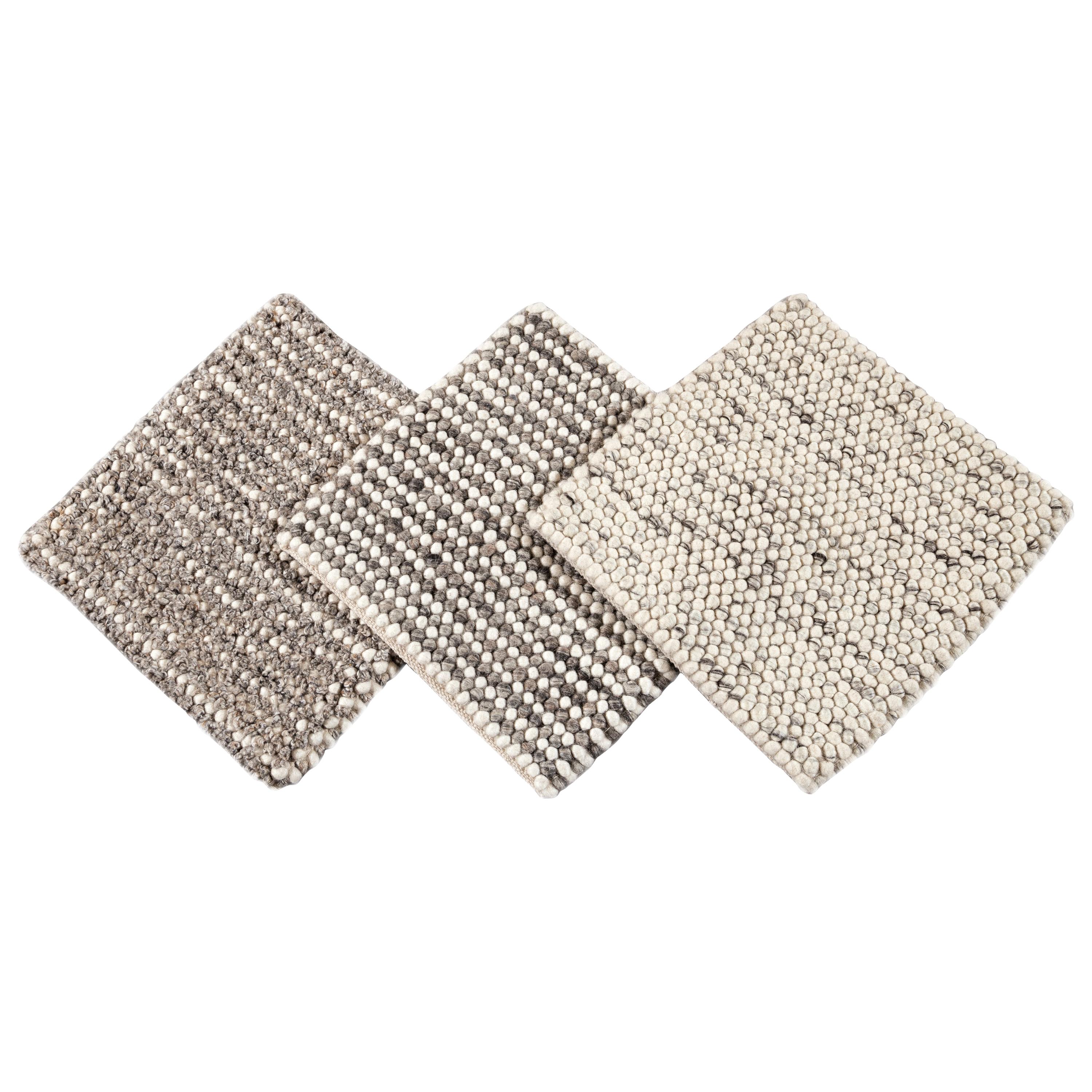 Easton Collection Handgewebte Wolle Texturierter Teppich nach Maß im Angebot