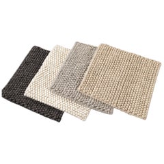 Easton Collection Solid-colored Wool Textured Custom Rug