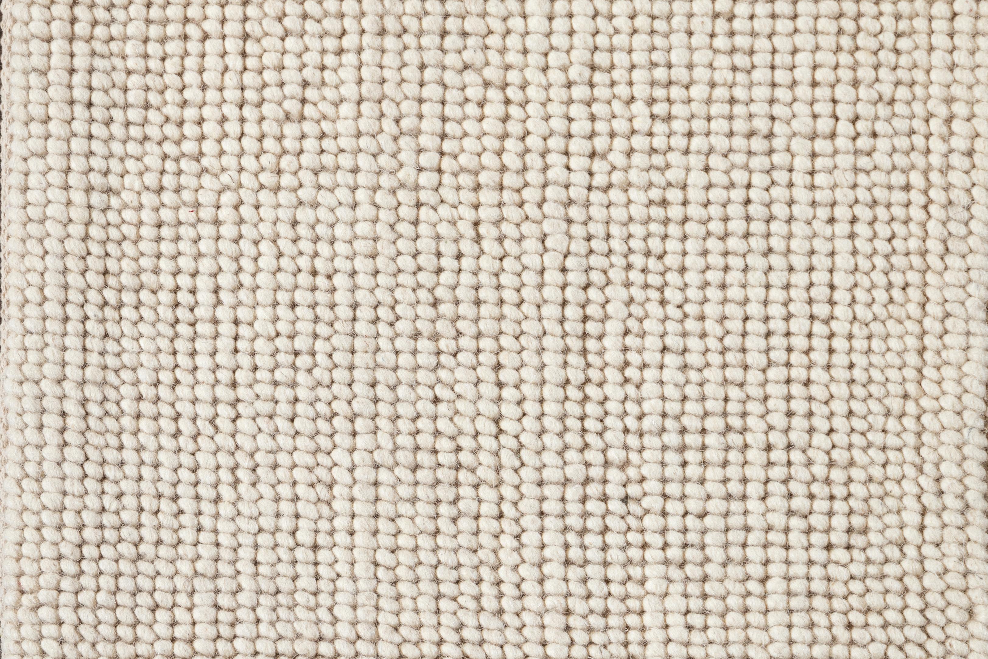 Modern Easton Collection Woven Wool Textured Custom Rug For Sale