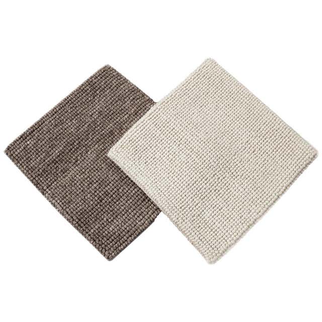 Grey-Onyx Modern Natural Texture Hand Woven Jute and Cotton Area Rug ...