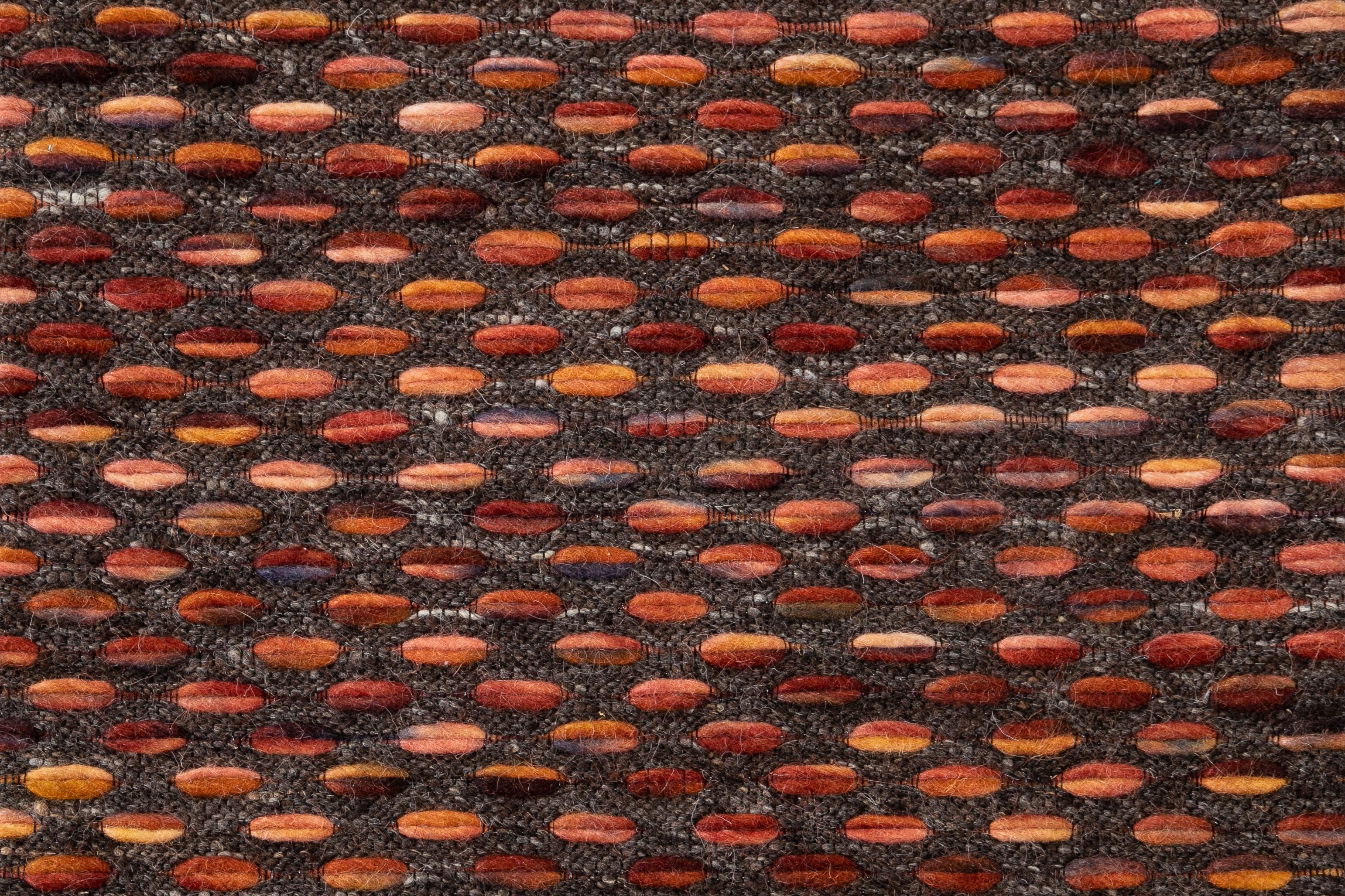 Annodato a mano Tappeto personalizzato Easton Indoor and Outdoor Collection in feltro intrecciato in lana jaquard in vendita