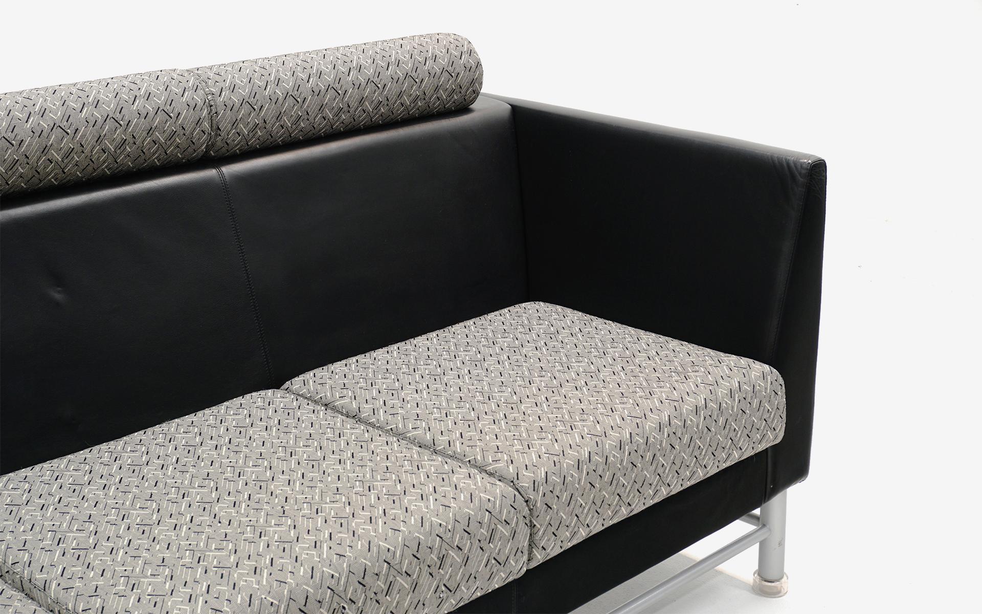 Eastside Sofa von Ettore Sottsass für Knoll, 1980er Jahre, komplett original, einsatzbereit (Leder) im Angebot